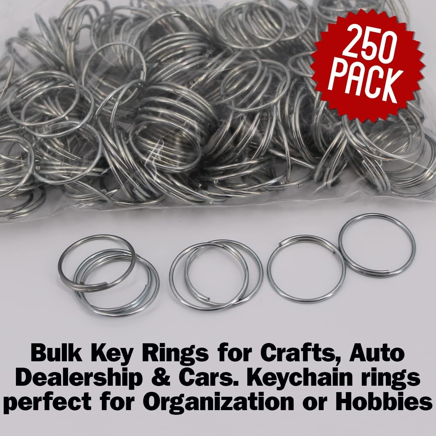 250 Pieces Split Key Rings Bulk for Keychain Key and Art Crafts 3/4 inch 250 Pieces Split Key Rings Bulk for Keychain Key and Art Crafts 3/4 inch