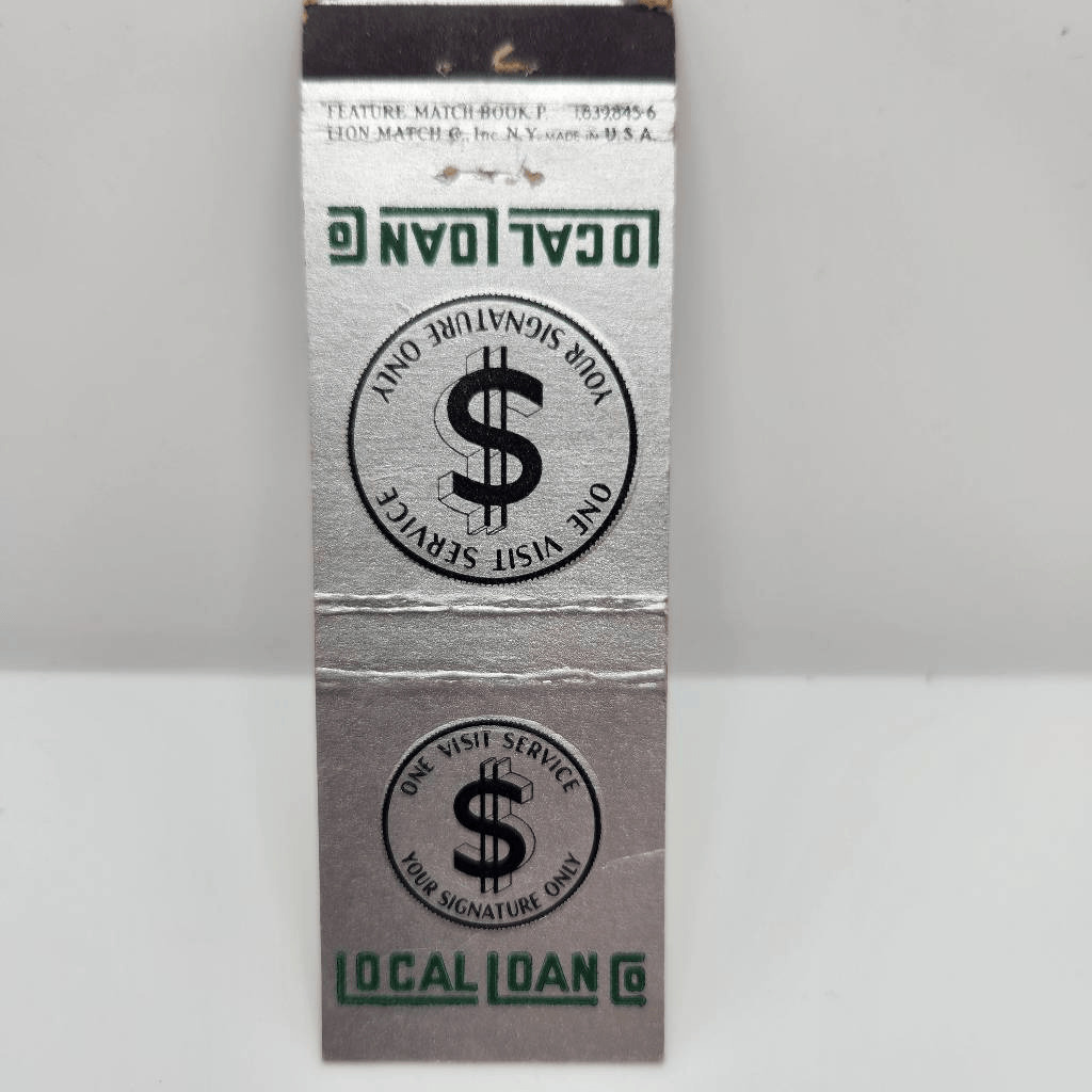 Vintage Matchcover Local Loan Co