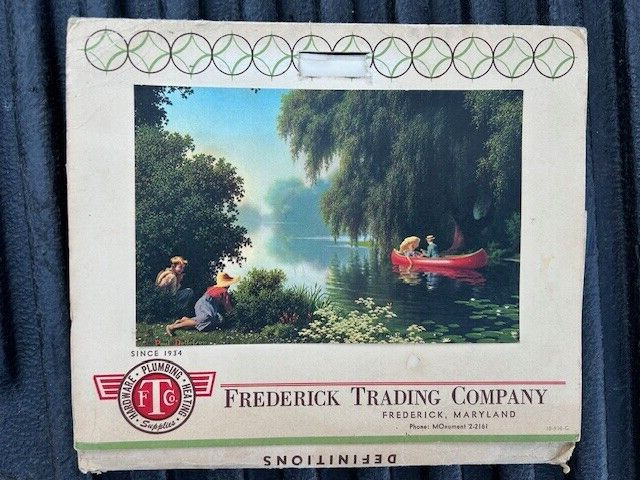 Original 1961 FTCo Frederick Trading Company Maryland Plumbing Heating Calendar