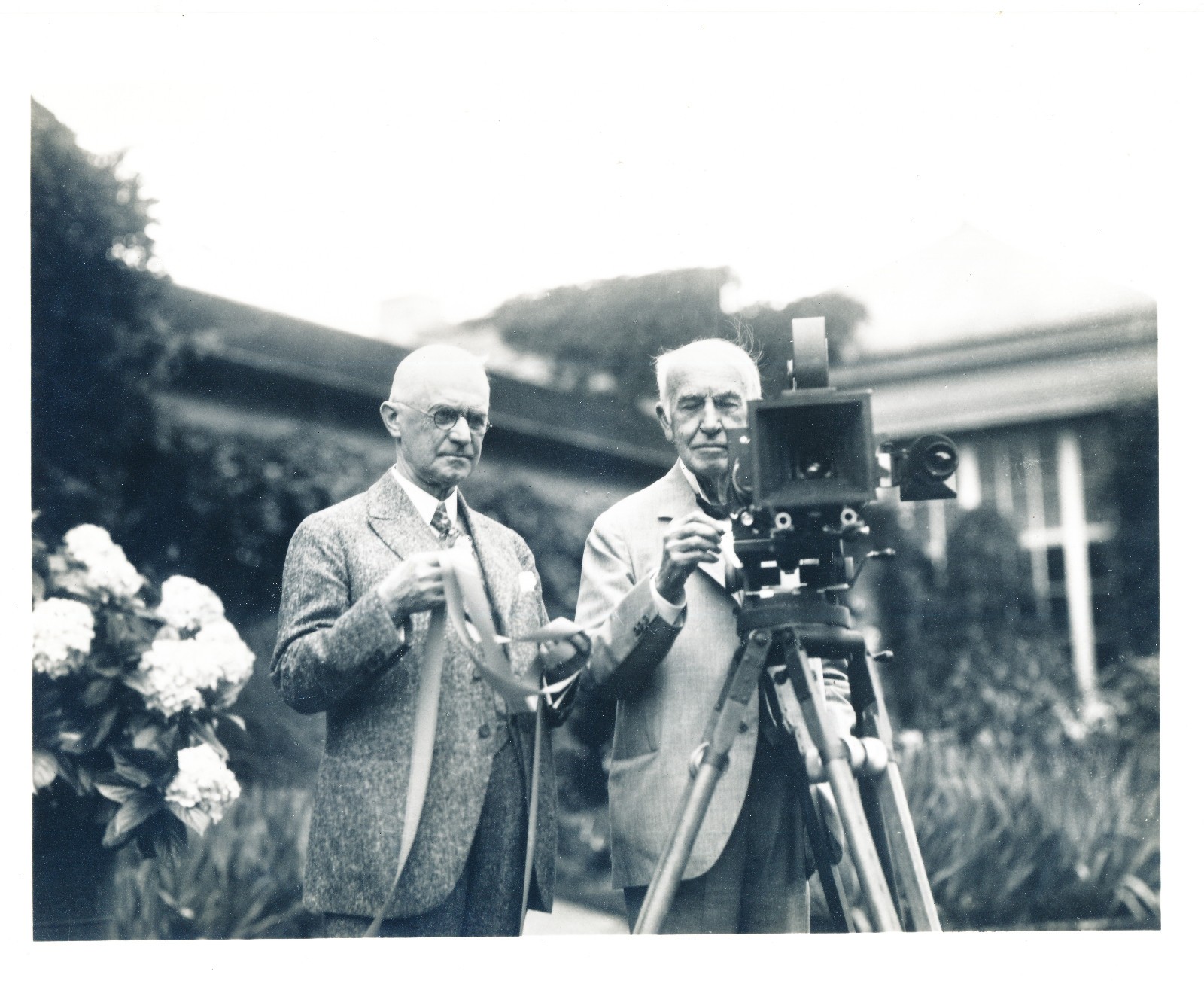 George Eastman and Thomas Edison: Original 1928 8x10 Photo