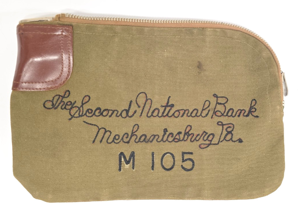 Vintage Second National Bank Mechanicsburg PA Zipper Deposit Bag M105 No Key Vintage Second National Bank Mechanicsburg PA Zipper Deposit Bag M105 No Key