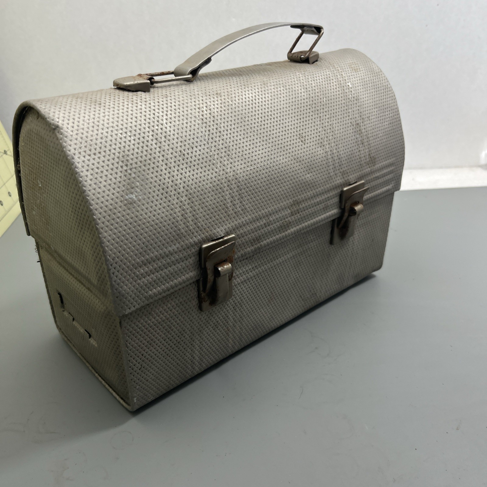 VTG 1950s Classic Dome Lunch Box Aluminum Metal Made In USA