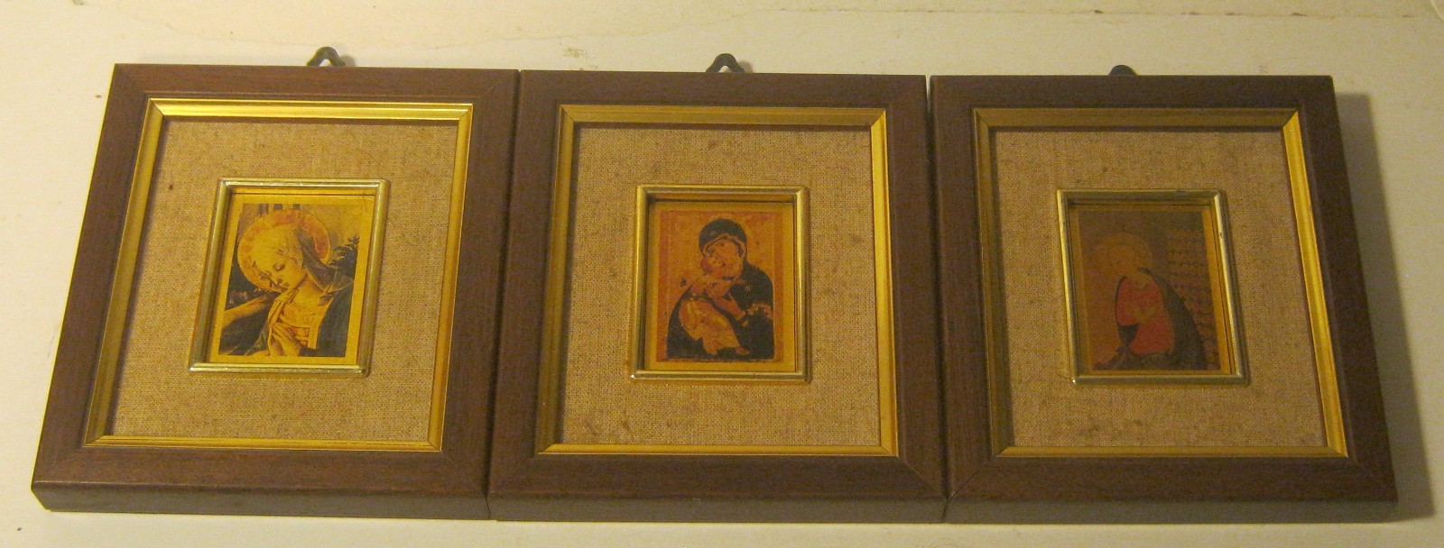 Set of 3 Vtg CREAZIONI Miniature Church ICON Reproductions MADE IN ITALY
