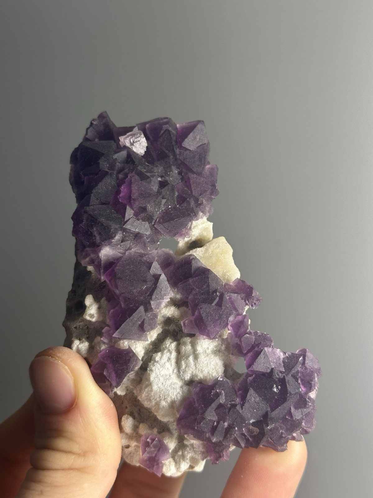 Beautiful Purple Octahedral Fluorite From The De’an Mine