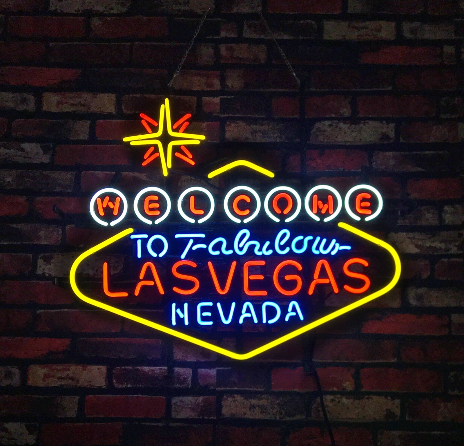 Welcome to Lasvegas Neveda Vintage Style Neon Sign Light Glass Decor YT 24\