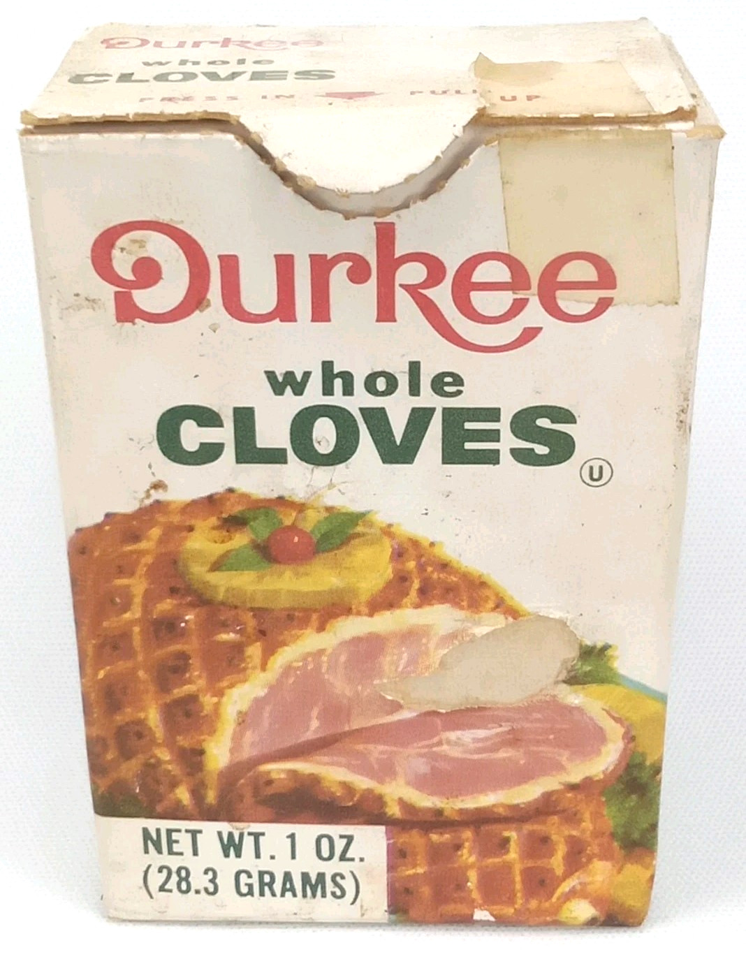 Vintage 1970s Advertising Spice Box Christmas Display Durkee Whole Cloves