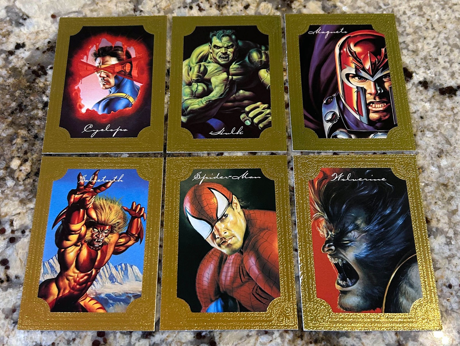 1996 Marvel Masterpieces Gold Gallery Complete Set 1-6 Boris Vallejo Julie Bell