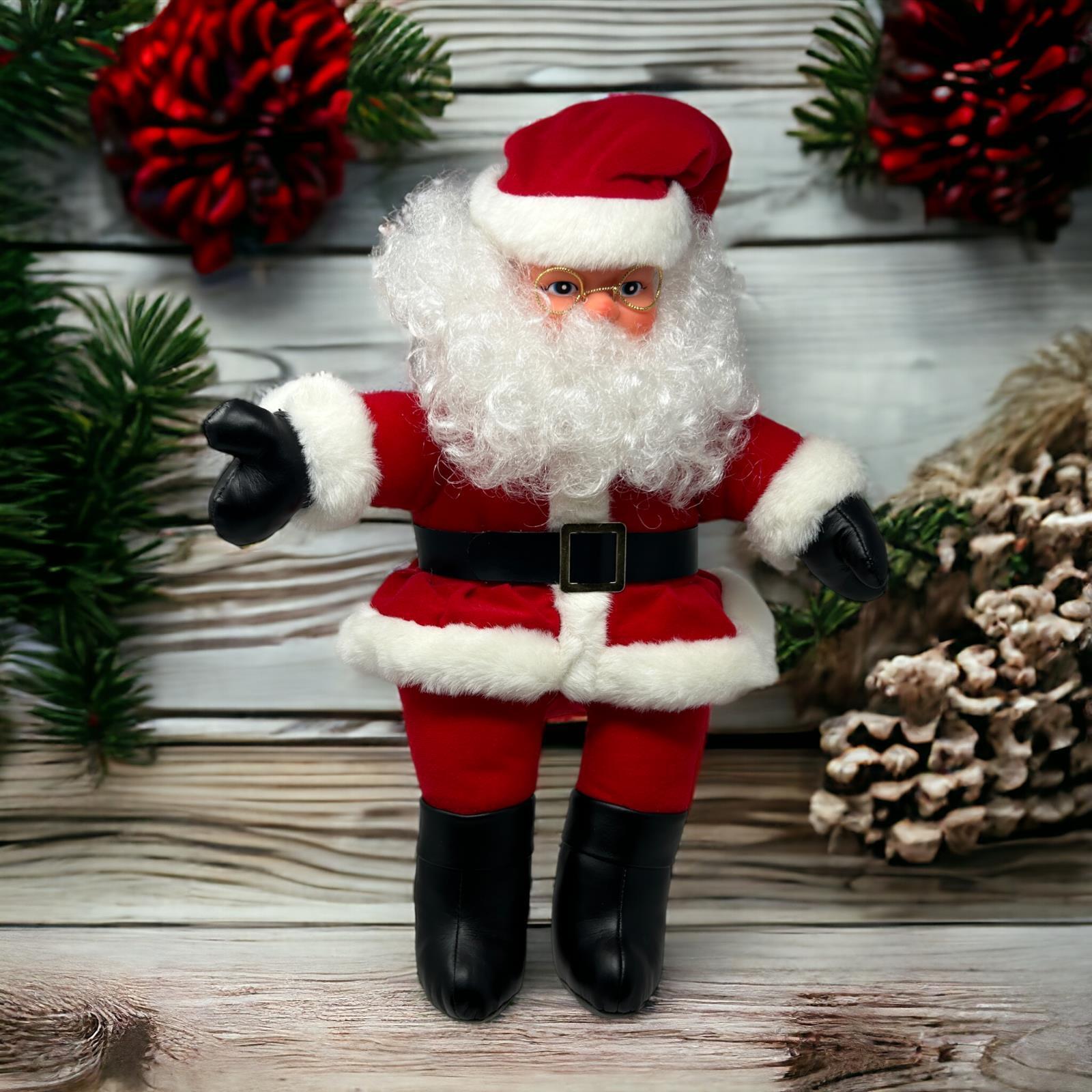 Vintage 1990s Rennoc Santa Clause Plush Rubber Face by Santas Best 16 inch Kitch
