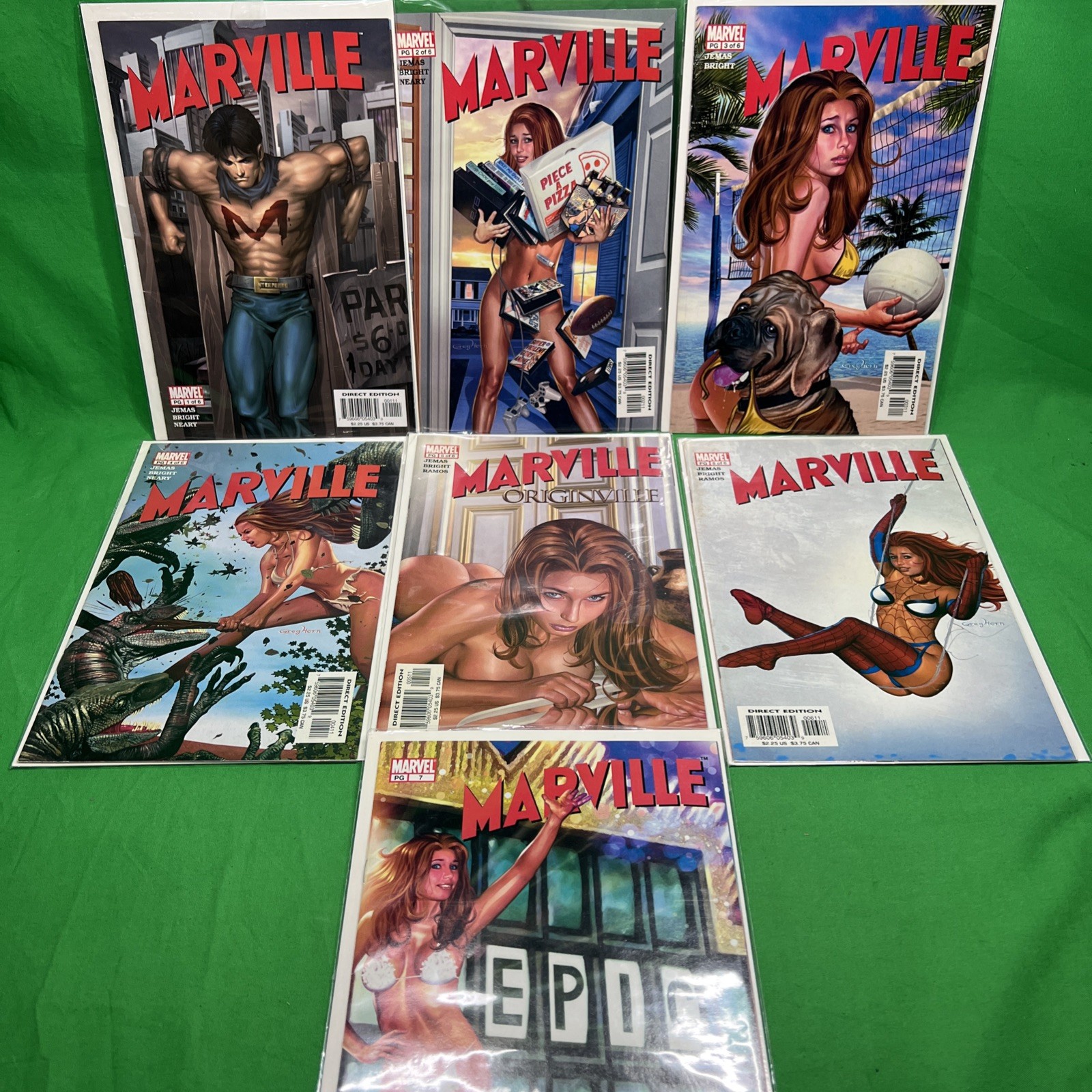 Marvel Comics MARVILLE #1,2,3,4,5,6,7 Complete Set 2002 Greg Horn