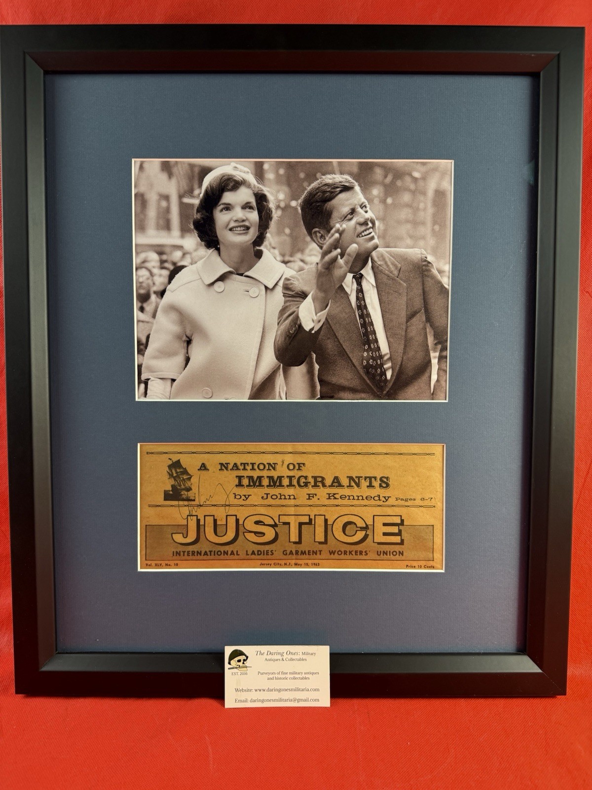 RARE Original JFK 1963 Signed Magazine COA/JSA President Kennedy Framed