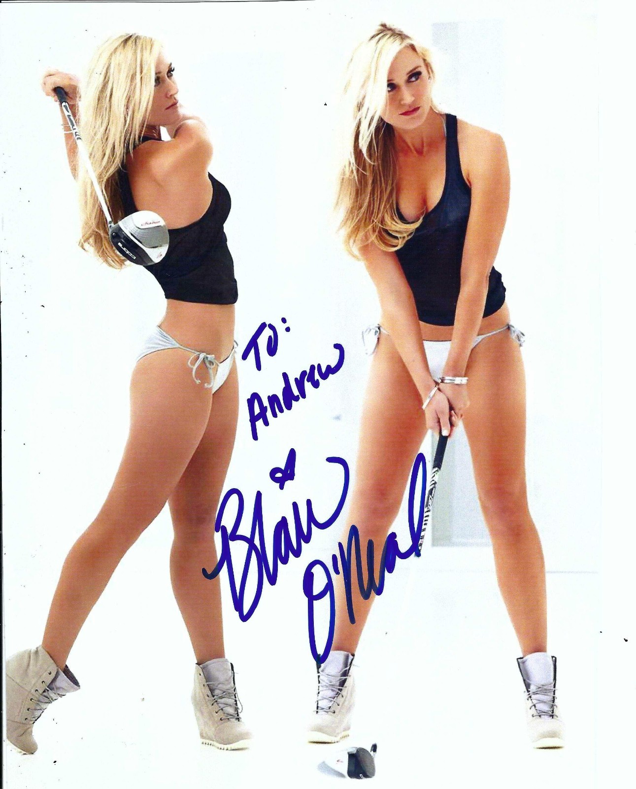 LPGA Golfer Blair O\'Neal Signed Autographed 8x10 Photo Andrew #3