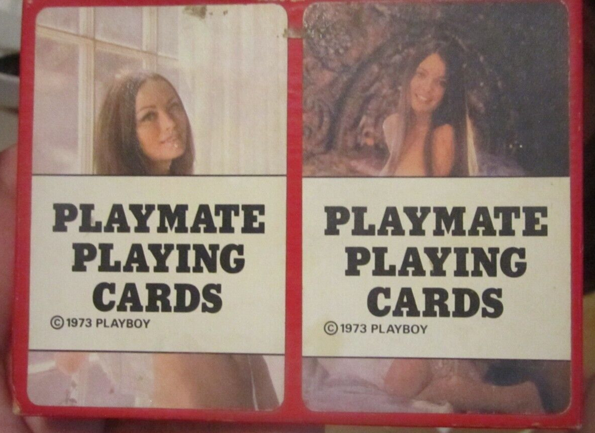 vintage 1973 playboy playmate playing cards,2 decks all cards accounted for