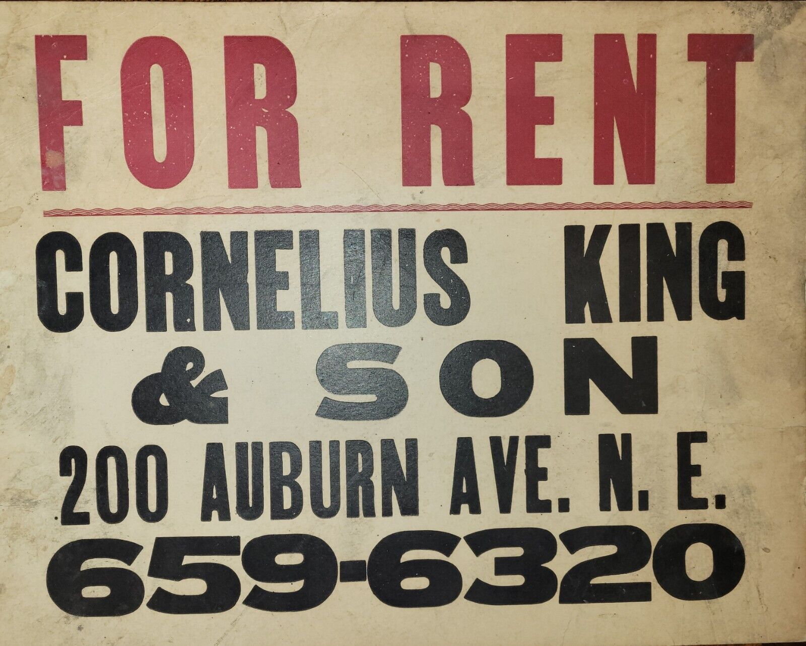 Super Rare Vintage Original Bkack Owned Reality Management cornelius king & Son