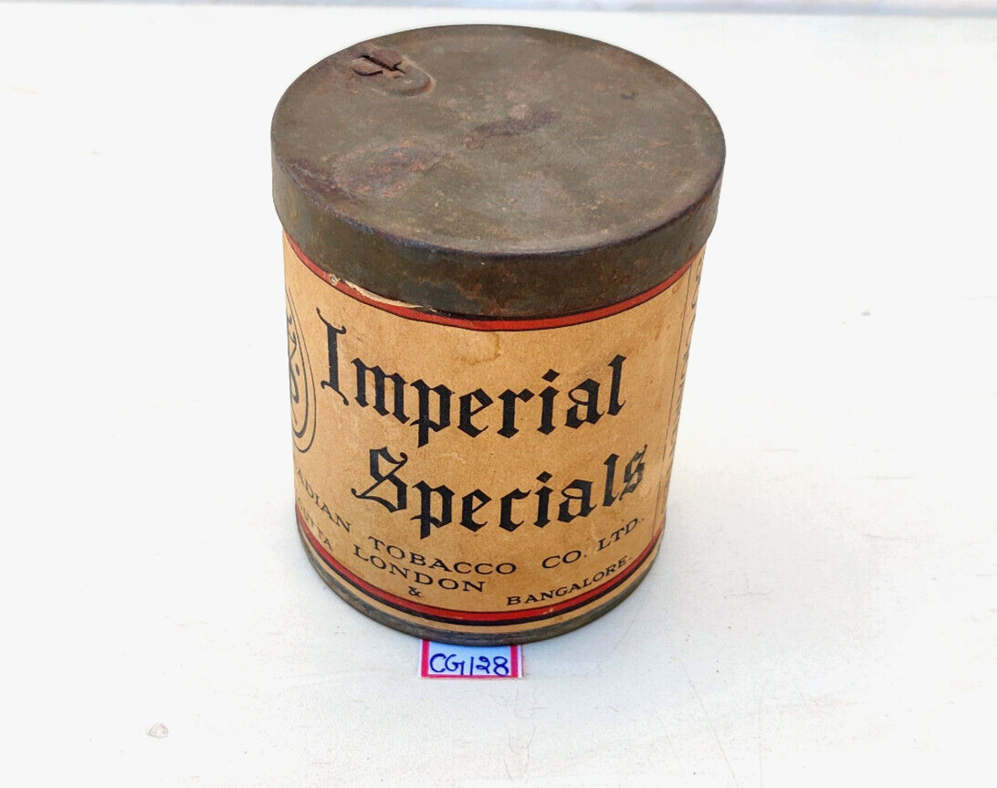 1930s Vintage Imperial Special Cigarette Advertising Tin Box Round London CG128