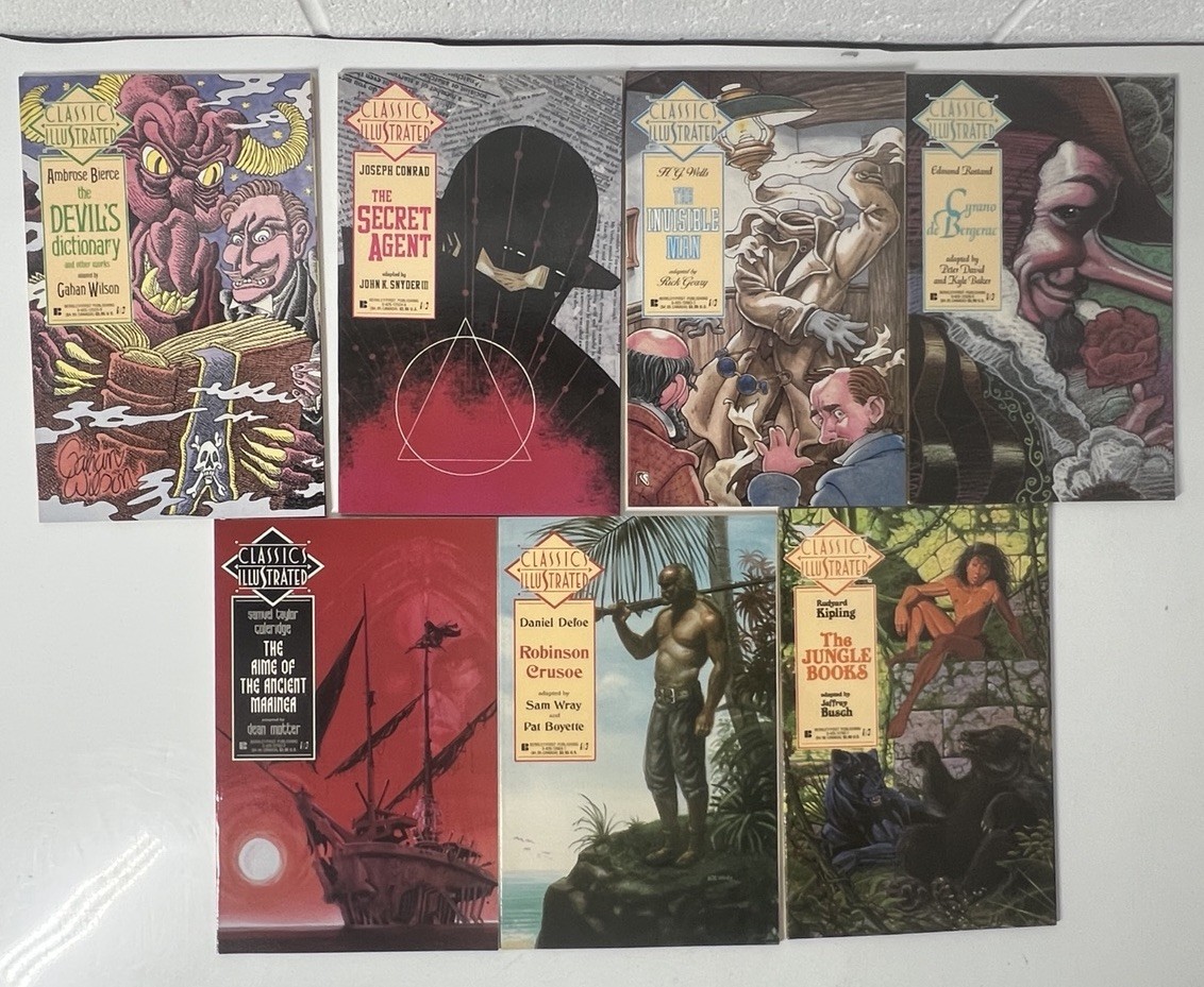Classic Illustrated Comic Book Lot Vintage Literature Adaptations 7 Books