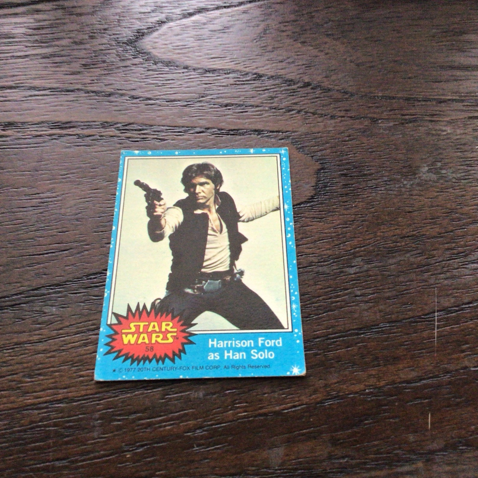 Vintage 1977 Star Wars Blue Series Han Solo Rookie Card