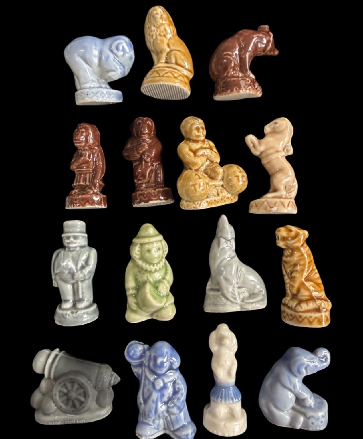 Wade Red Rose Tea Circus Series COMPLETE Set 15 Figurines RARE W/PROMOTIONAL Box