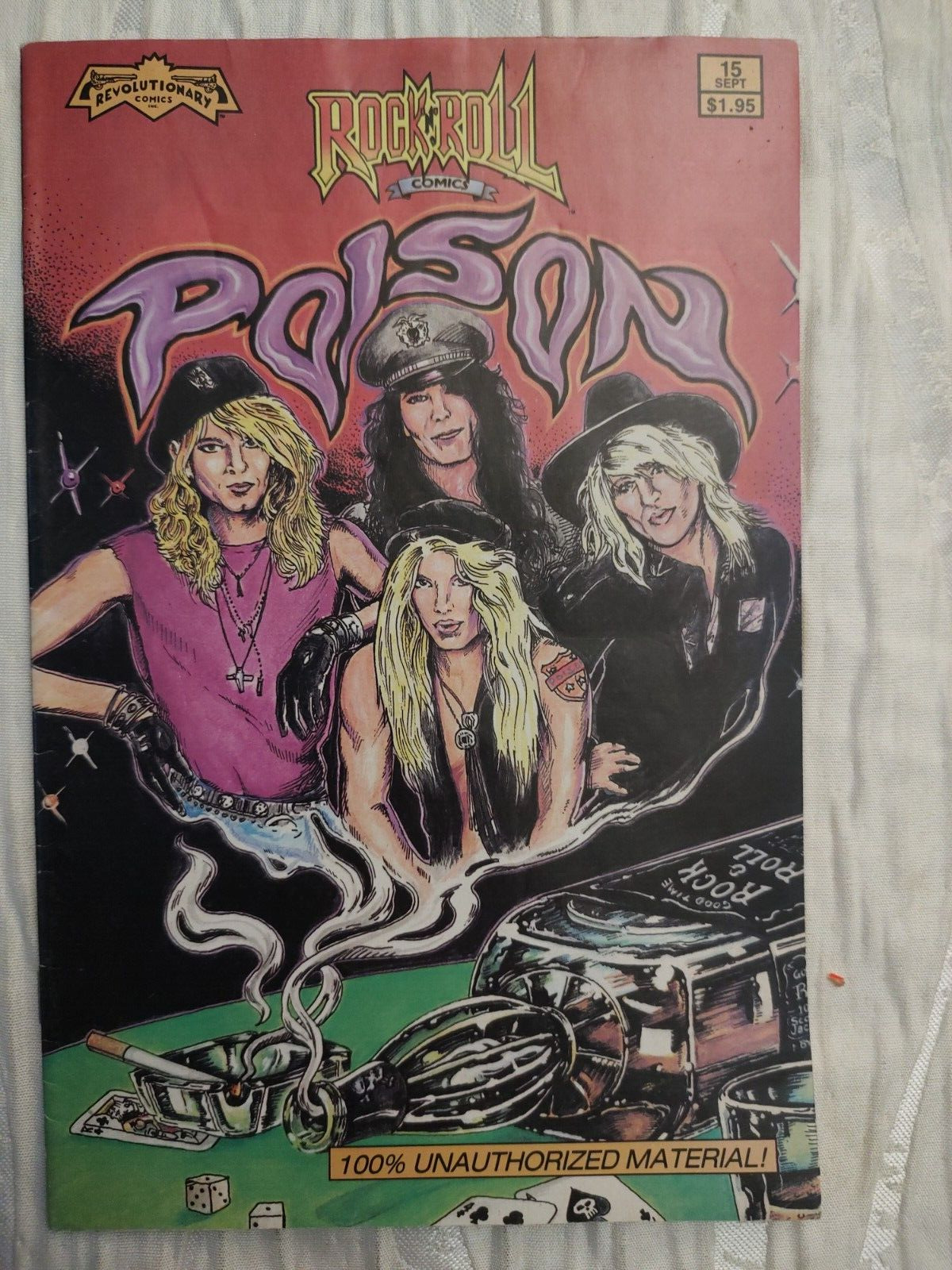 Cb21~comic book~rare rock & roll Poison 100% unauthorized material #15 Sept