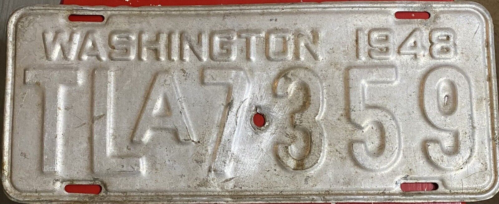 1948 King County Washington State Trailer License Plate TLA 7359 Wa Wash Wn