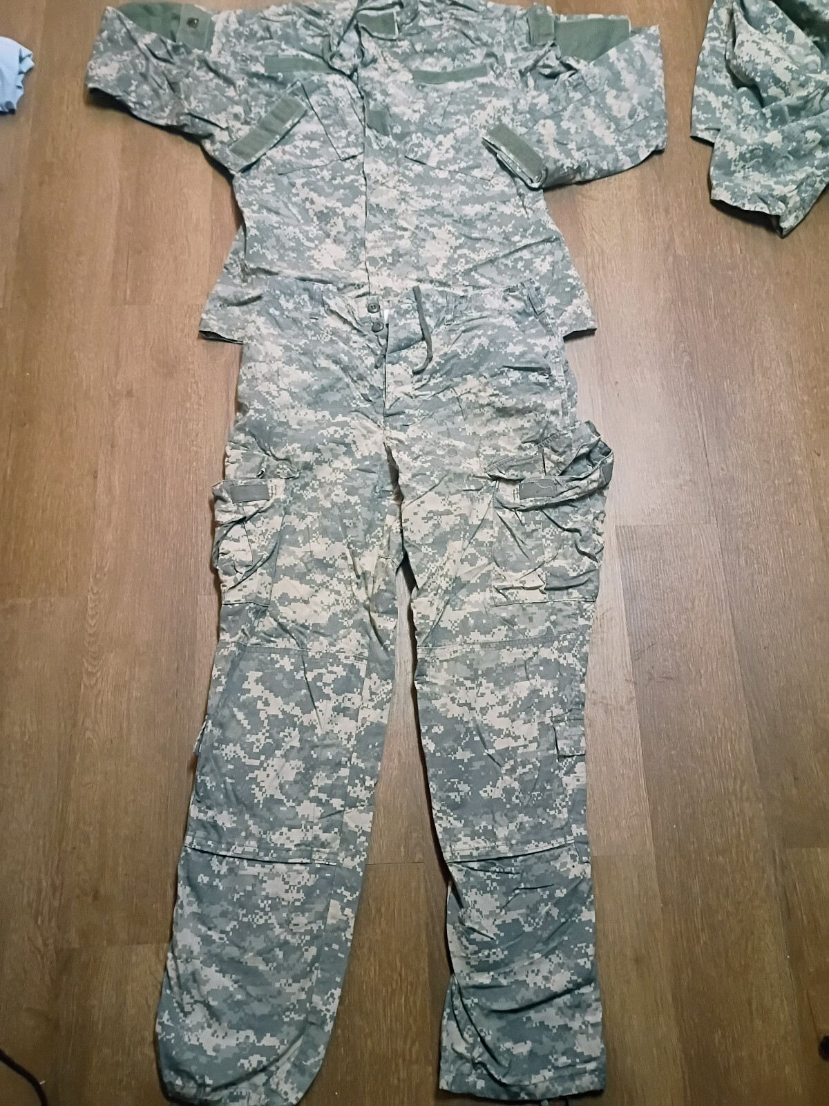 Digital Camouflage Military Uniform Shirt and Pants Set both medium