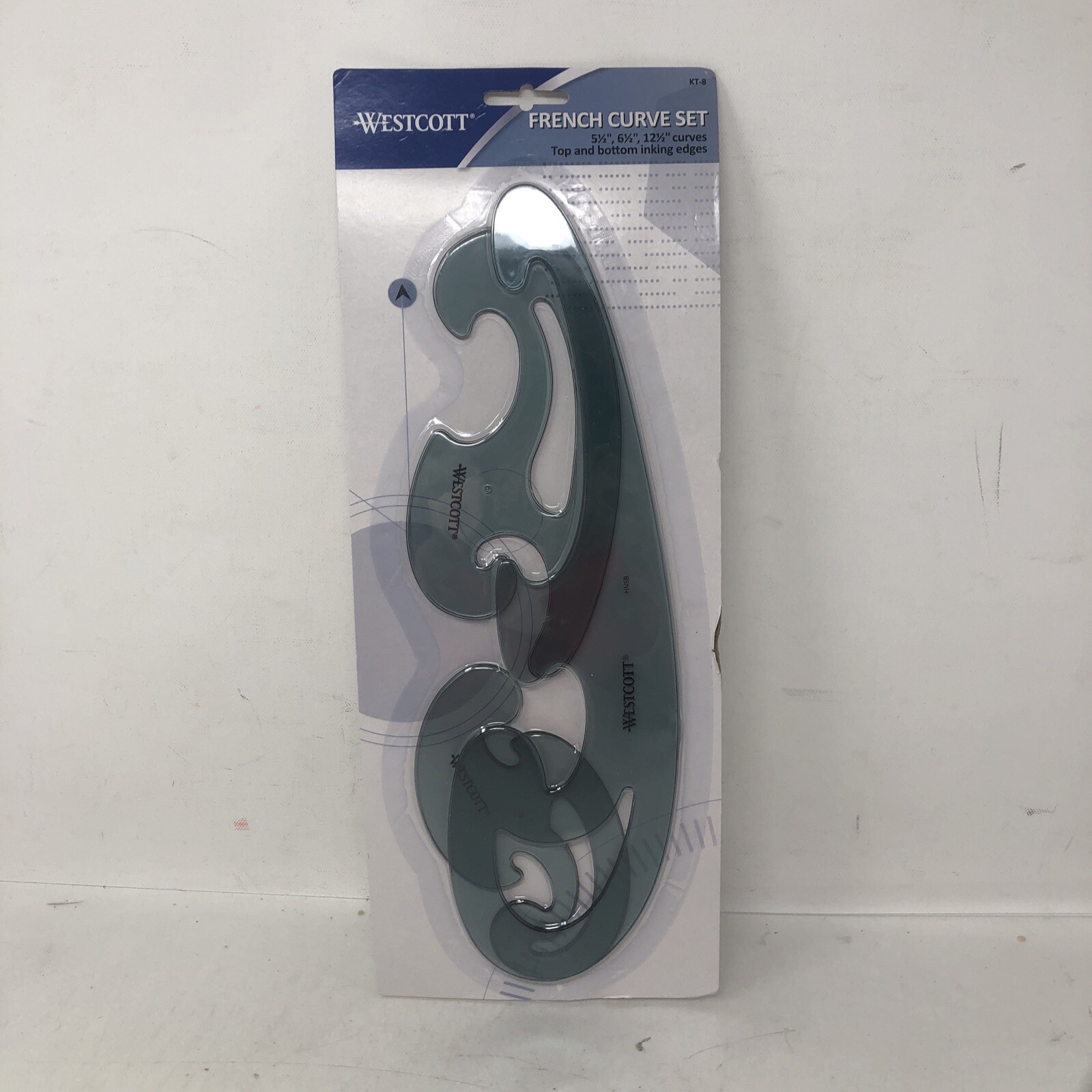 Westcott French Curve Set 3 Pieces Clear KT-8 {5 1/2\ Westcott French Curve Set 3 Pieces Clear KT-8 {5 1/2\