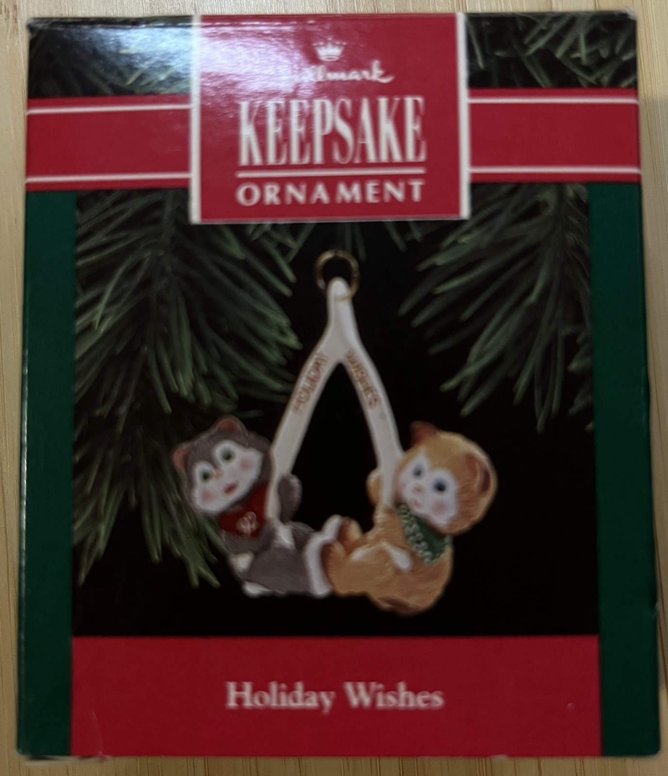 Vintage Hallmark 1992 Holiday Wishes Keepsake Ornament