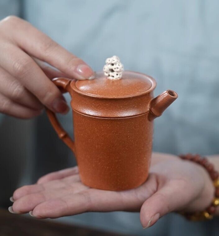 150cc chinese Yixing Handmade Zisha teapot Jiangpo Ni bamboo hu Gongfu Tea Pot