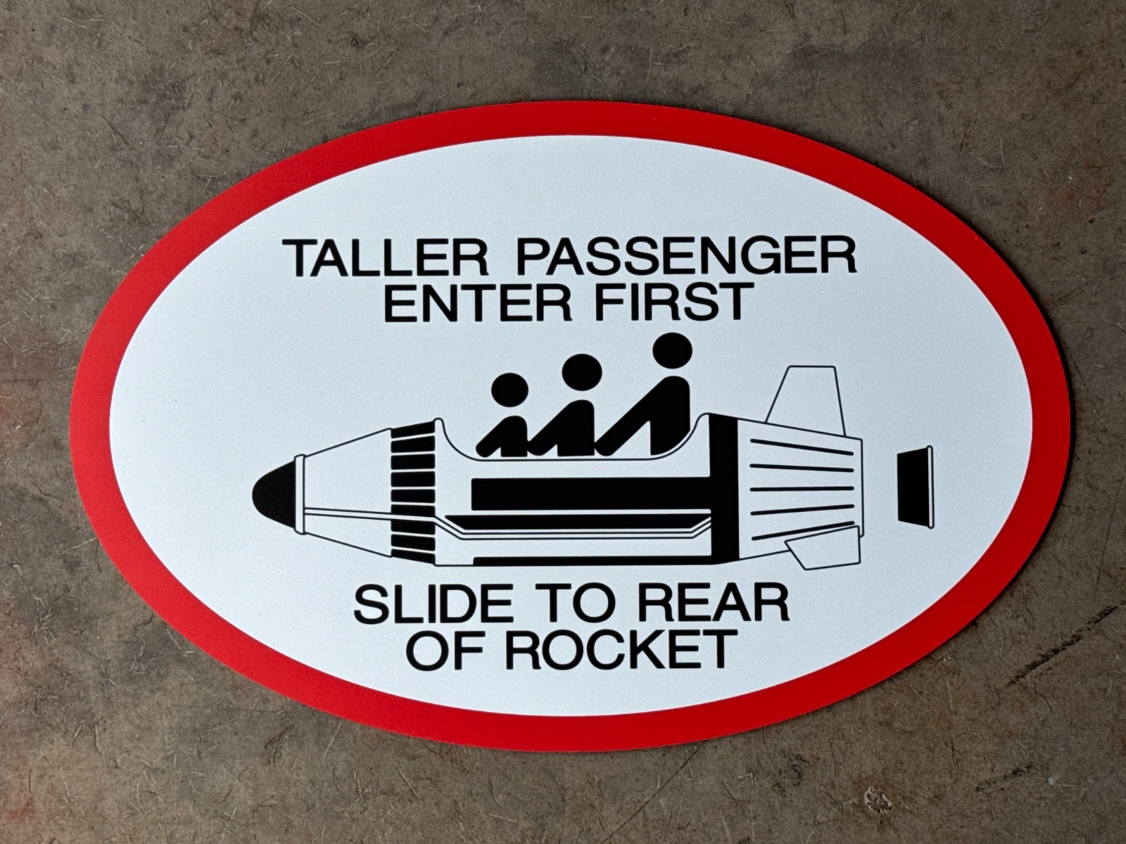 Disneyland Rocket Jets Attraction loading Area Sign Prop