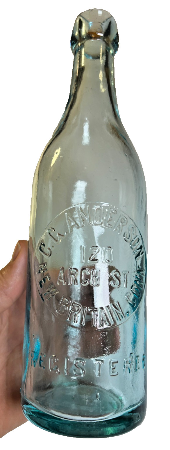 Antique C G Anderson Blob Top Blobtop New Britain Connecticut CT  MINT