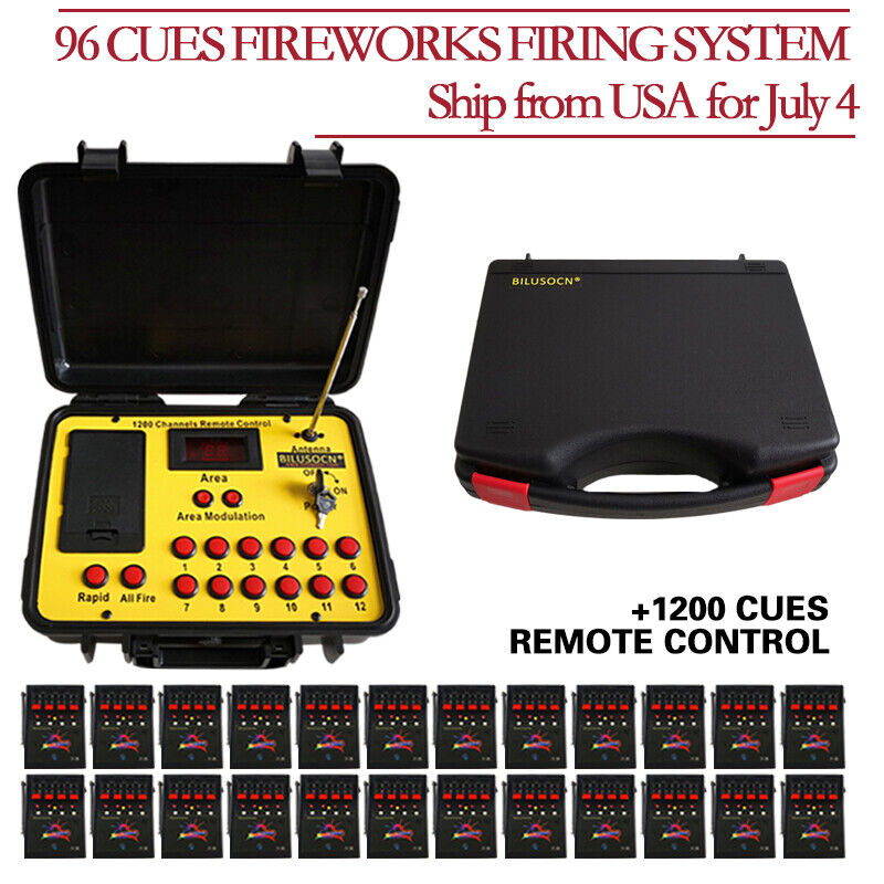 96 cuesfireworks firing system 1200cues wireless control 500M distance program