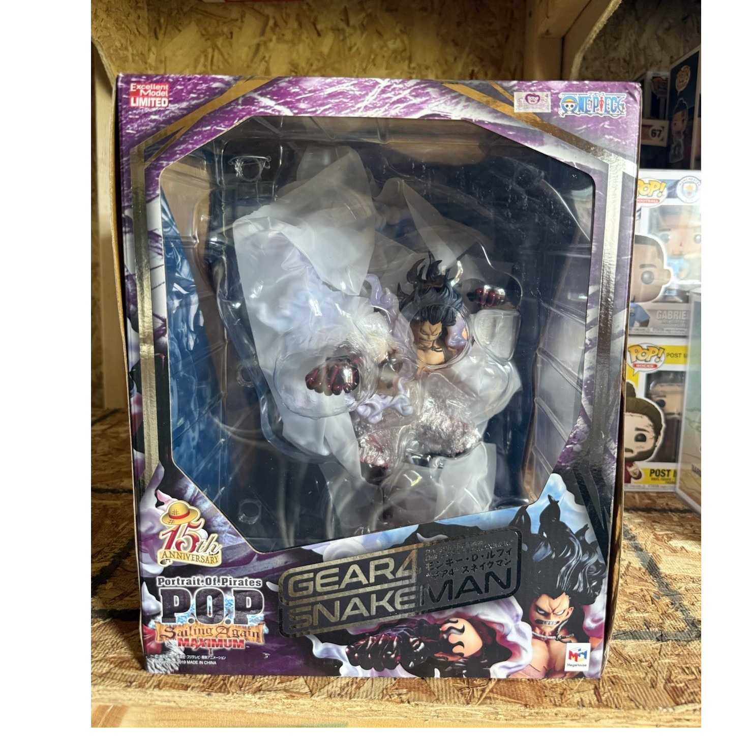 MegaHouse P.O.P SA-MAXIMUM Gear4 Snakeman Monkey D. Luffy One Piece Figure Boxed