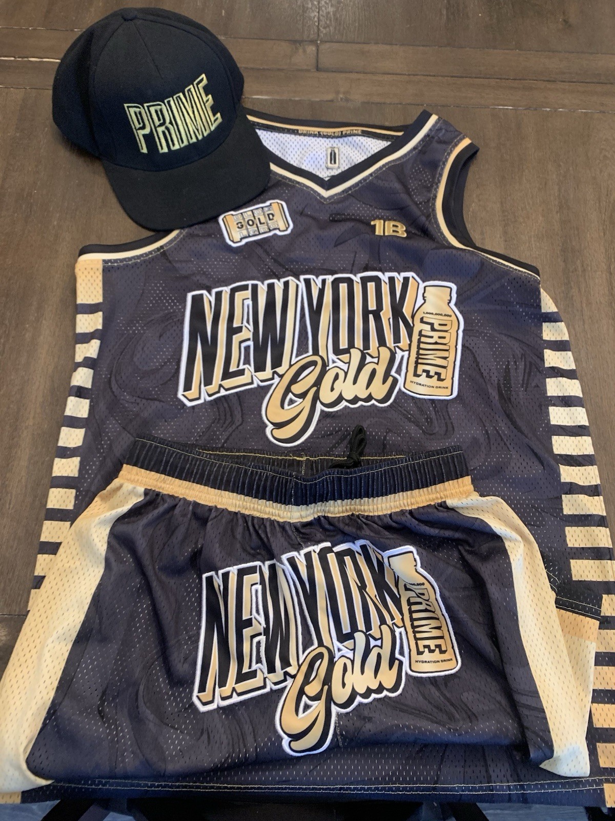 Limited Edition Gold Prime Hydration New York Edition Jersey Fit And GOLD Hat