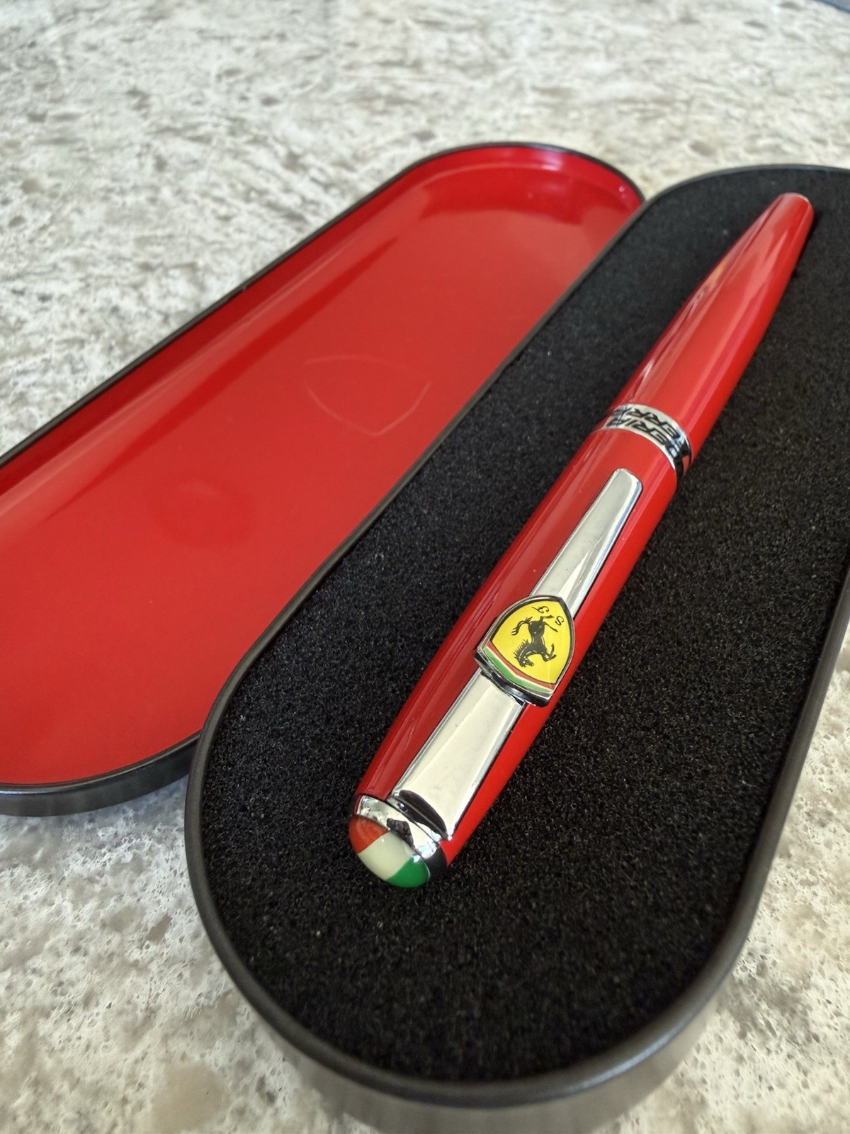 Scuderia Ferrari Red Ballpoint Pen Official Licensed Product w/ Original Case