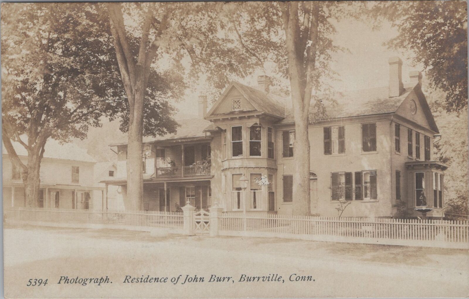 Residence of John Burr, Burrville, Connecticut c1910s RPPC Photo Postcard