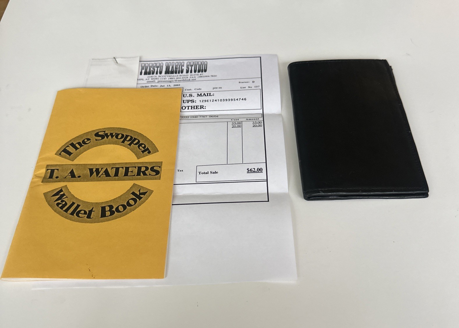 Swopper Wallet & Book Complete T.A. Waters Presto Magic Studio Magic Mentalism