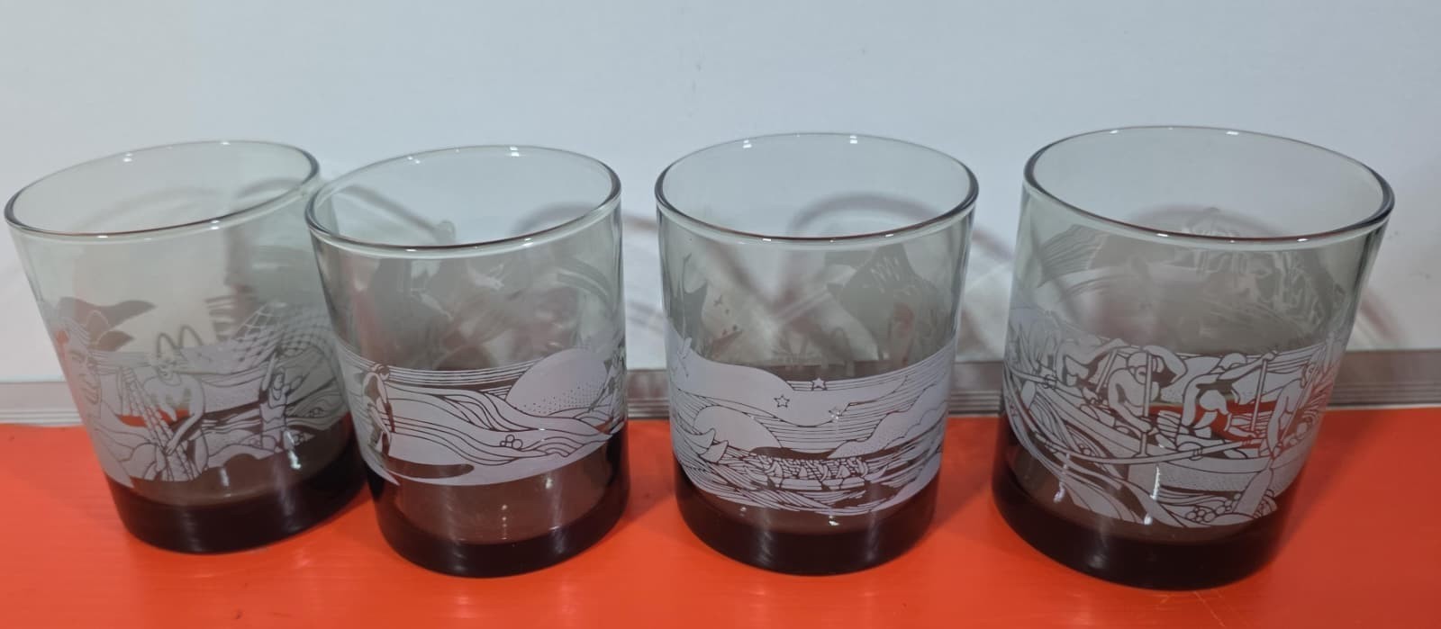 VINTAGE McDonald\'s HAWAII SEA GLASSWARE ~ SET OF 4