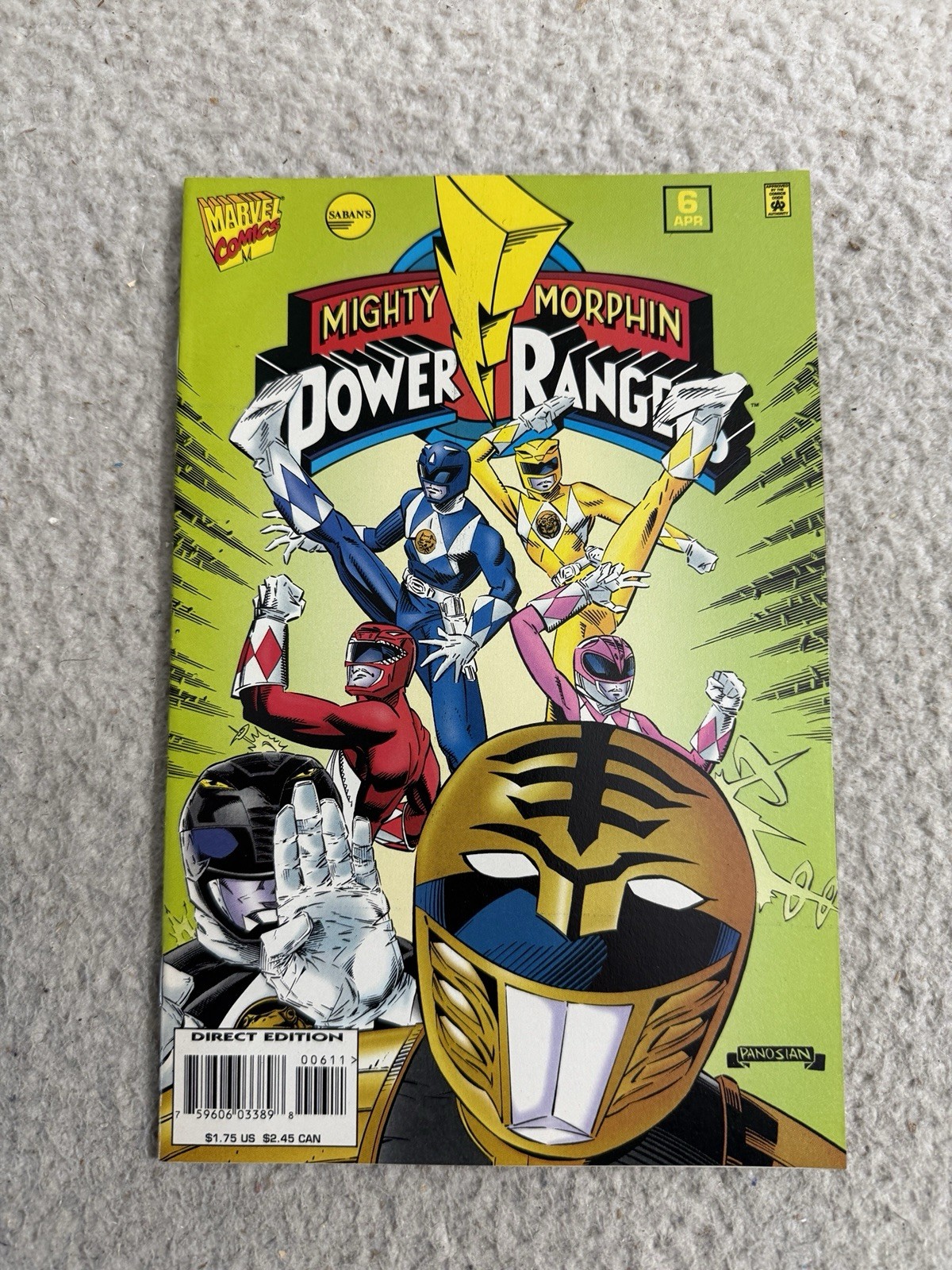 Mighty Morphin Power Rangers #6 Marvel Comics 1996 White Ranger Cover