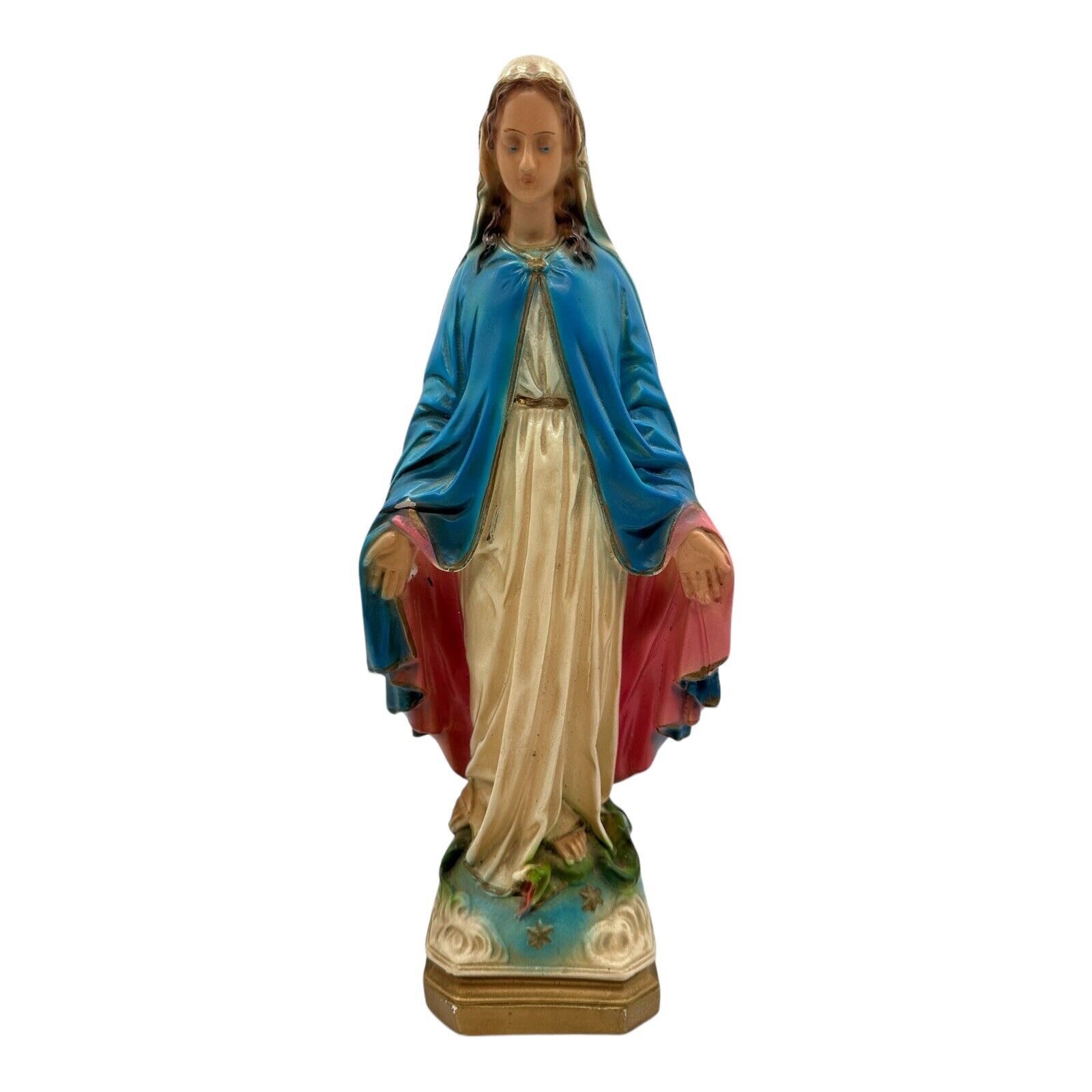 VTG Madonna Statue Virgin Mary Chalkware 12.5