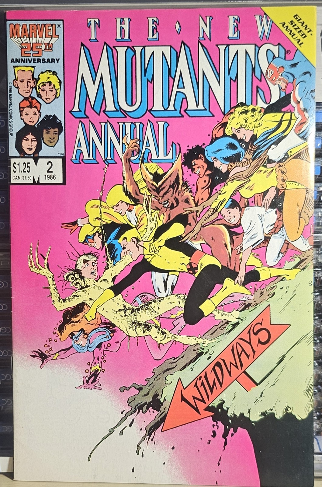 Marvel Comics The New Mutants Annual #2 FIRST Appearance Pyslocke in US VF 8.5