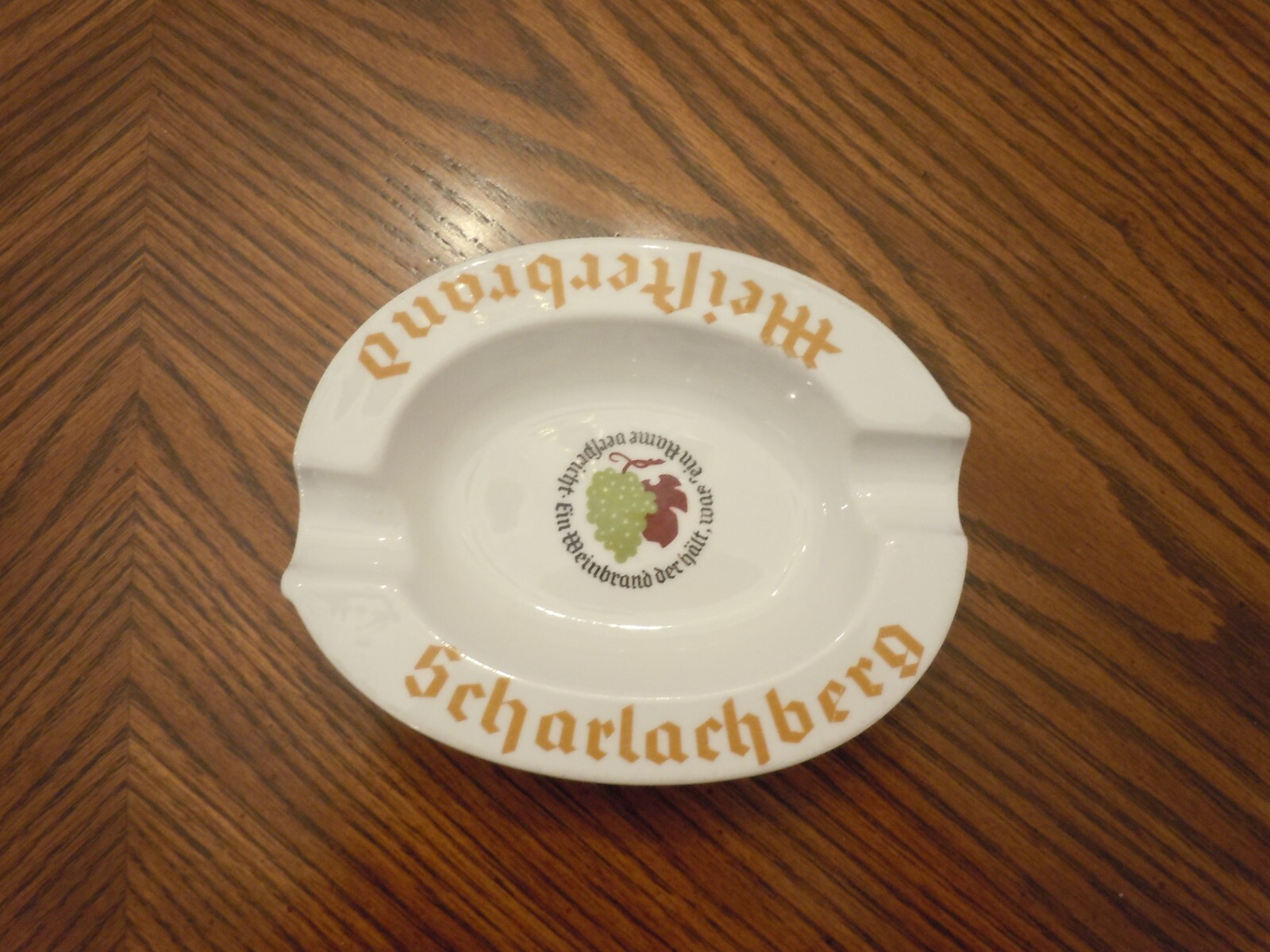 Vintage KONIGL PR TETTAU Scharlachberg Meisterbrand Porcelain Ashtray