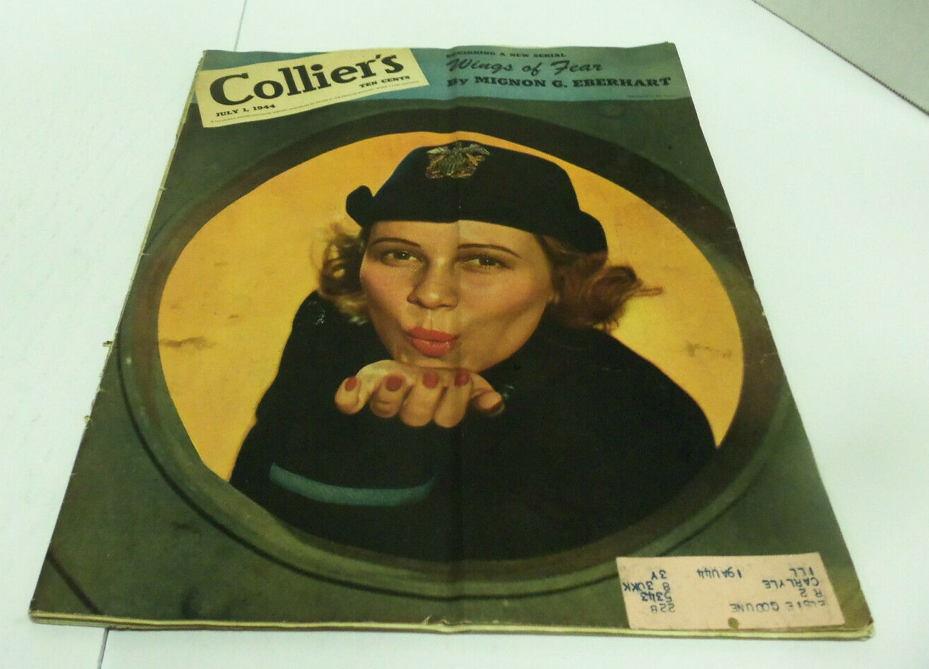 Collier's Magazine July 1, 1944. Wings Of Fear by Mignon G. Eberhart. Shell Rese Collier's Magazine July 1, 1944. Wings Of Fear by Mignon G. Eberhart. Shell Rese