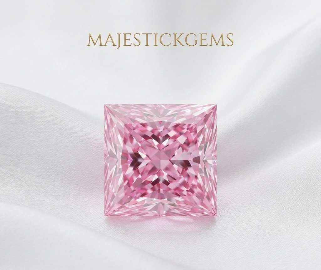 2 Ct Princess Cut Pink Lab Grown Diamond VVS1 D Certified Loose Stone