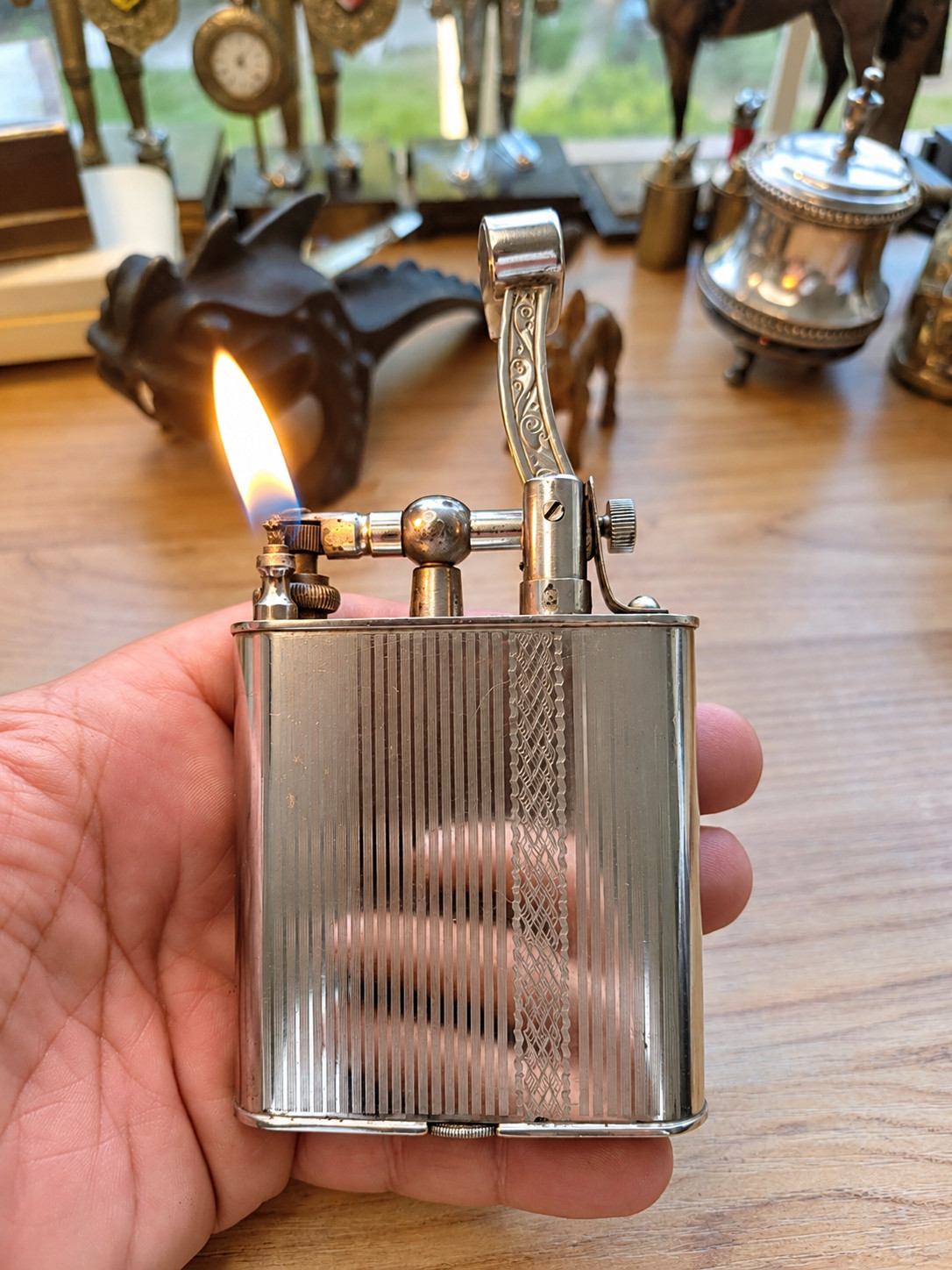 Vintage Reliance Occupied Japan Lift Arm Cigarette Table Lighter Art Deco 1940s Vintage Reliance Occupied Japan Lift Arm Cigarette Table Lighter Art Deco 1940s