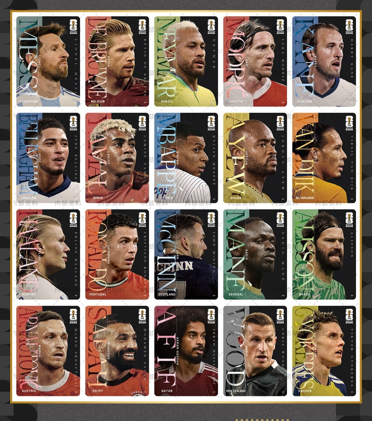 2026 FWC26 Legend Card Lot of 20 Messi Ronaldo Mbappe Yamal Panini Kayou