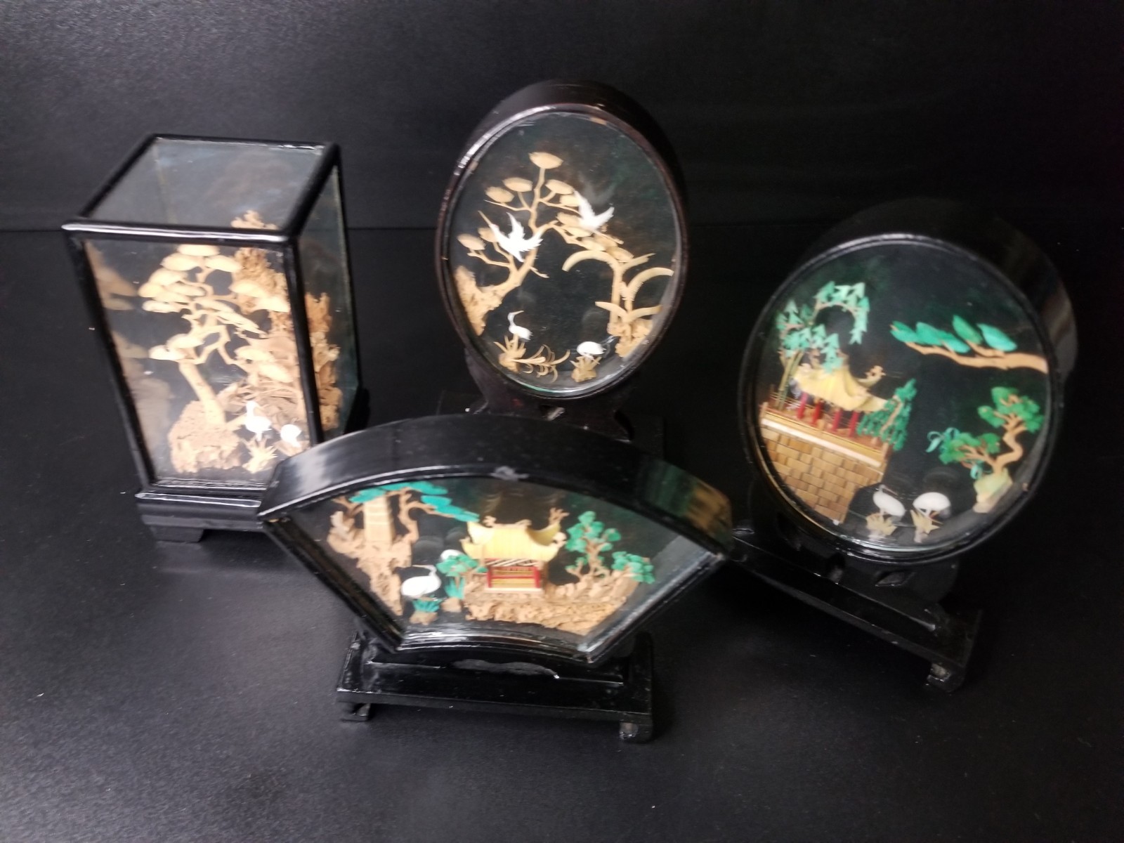 Lot Of 4 - Vintage San You Japanese Carving
