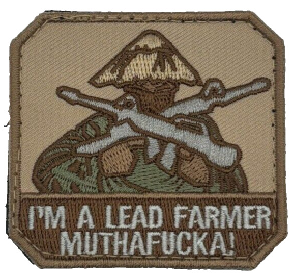 Im a Lead Farmer Mxthfxcka 2.5 Inch Funny Humor Hook Patch by PatchCentral