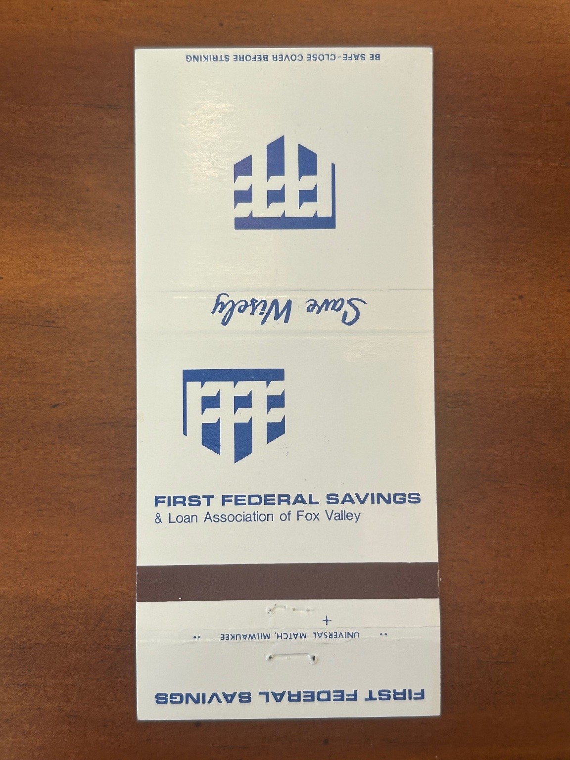 Vintage First Federal Savings Fox Valley Matchbook - Advertising Ephemera Vintage First Federal Savings Fox Valley Matchbook - Advertising Ephemera