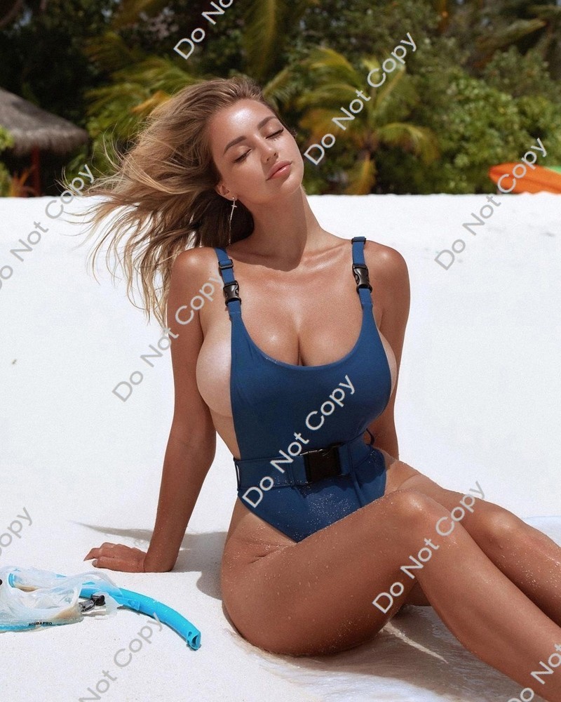 8x10 MARY NABOKOVA GLOSSY PHOTO picture print busty blonde bikini model