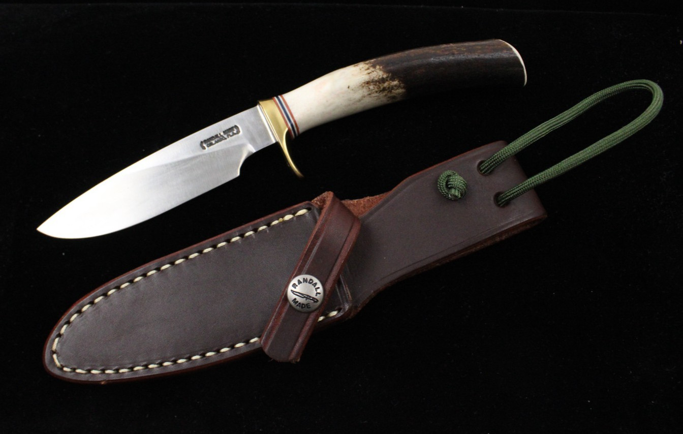 Randall Made Knife Model 26 Trailblazer Stag Carbon Steel Sheath