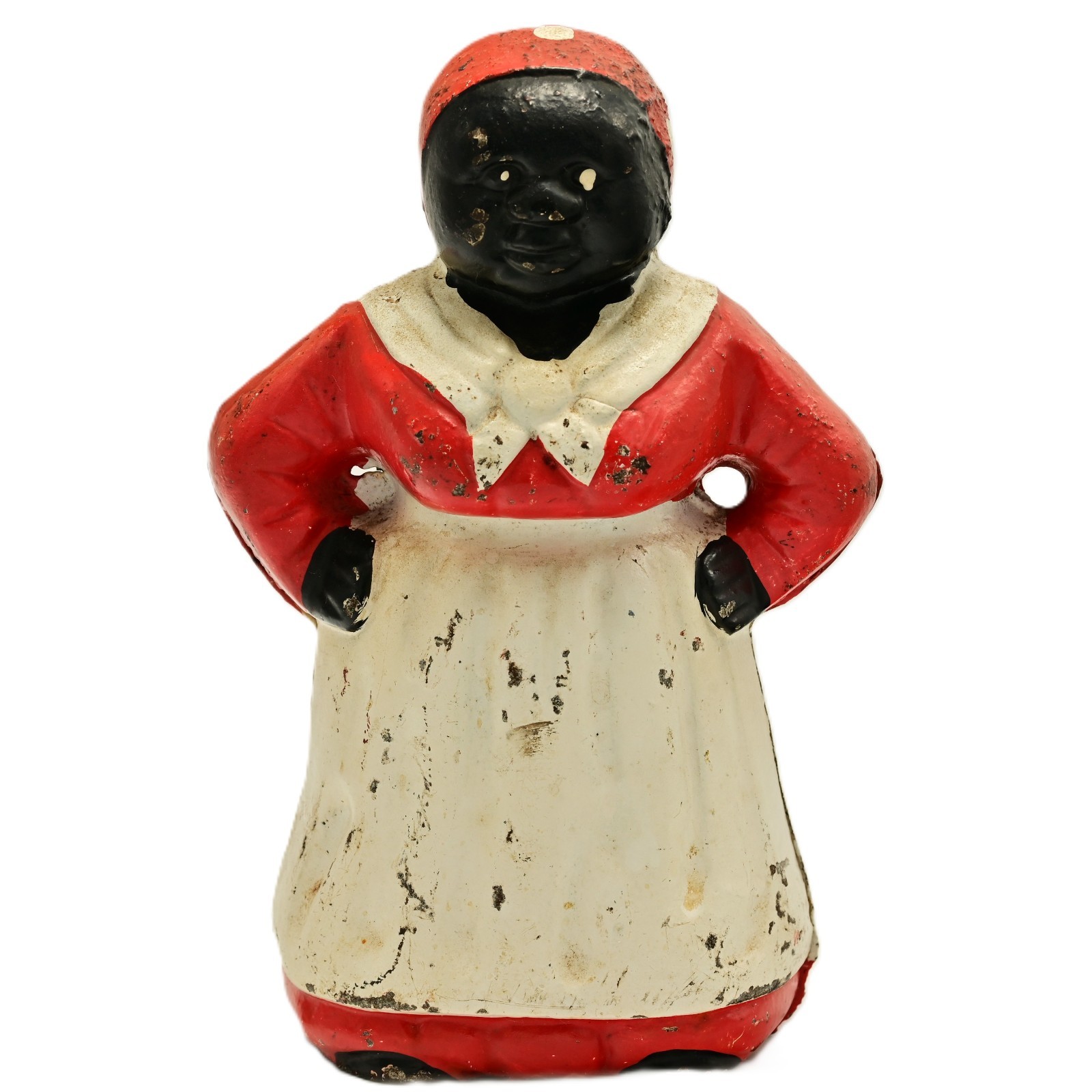 Antique Original Vintage Cast Iron Bank Figurine Doorstop